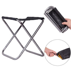 Silla de camping plegable compacta con aleación de aluminio 7075, ideal para pesca y barbacoa