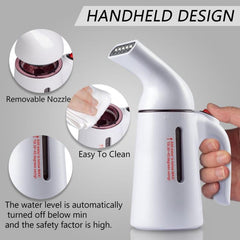 Compact 700W Travel Steam Iron - Mini Handheld Garment Steamer with UK Plug