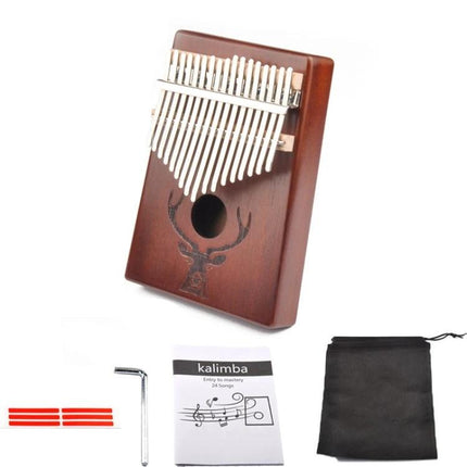 Beginner Kalimba Thumb Piano for Daily Music Relaxation and Learning - acacia wood thumb piano with metal keys, travel bag and tuning tool