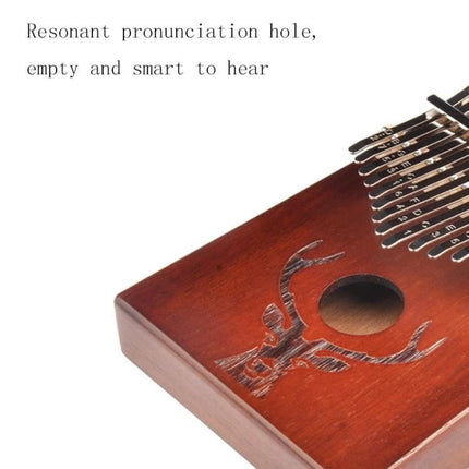 Beginner Kalimba Thumb Piano for Daily Music Relaxation and Learning - acacia wood body with metal keys and resonant pronunciation hole