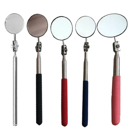 Versatile Mirror for Routine Vehicle Maintenance Checks – telescoping inspection mirrors in five sizes with colored grips for checking hard-to-reach vehicle areas