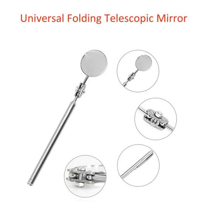 Versatile Mirror for Routine Vehicle Maintenance Checks - telescoping inspection mirror 16.6–55cm foldable tool for spotting fluid leaks and tight engine areas