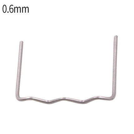 Auto Bumper Plastic Repair Welding Patch Kit 500 Pieces Pack - 0.6mm nail-implant metal patch for horizontal/vertical bumper crack welding