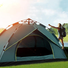 Tienda de campaña automática con resortes para varias personas para aventuras al aire libre en la playa