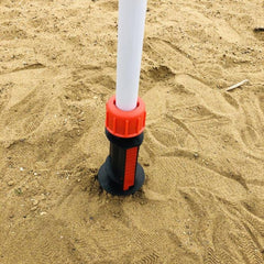 Portable Spiral Ground Anchor for 32mm Beach Umbrellas - Lightweight Plastic Sunshade Support