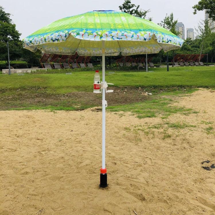 Portable Spiral Ground Anchor for 32mm Beach Umbrellas - Lightweight Plastic Sunshade Support