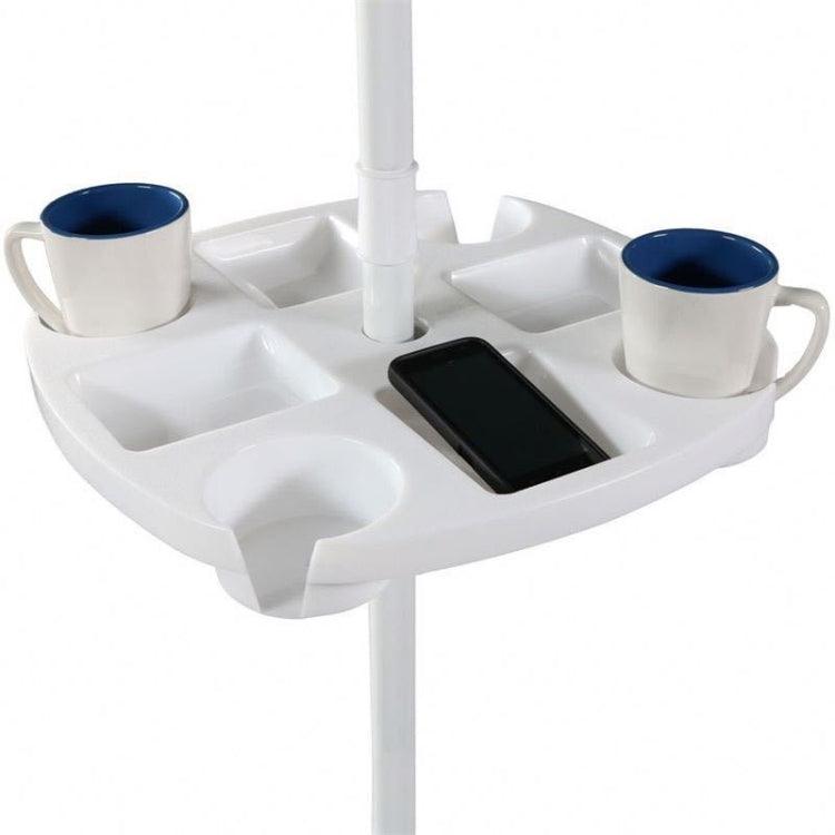 Versatile Outdoor Beach Umbrella Cup Holder and Tray for Sunshade Use