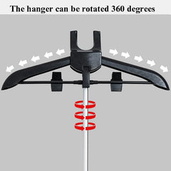 Versatile 1.6m Telescopic 3-in-1 Ironing Bracket Hanger for Effortless Garment Care