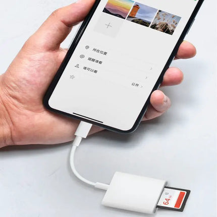 SD and TF Card Reader Adapter for iPhone iPad Photo Transfers
