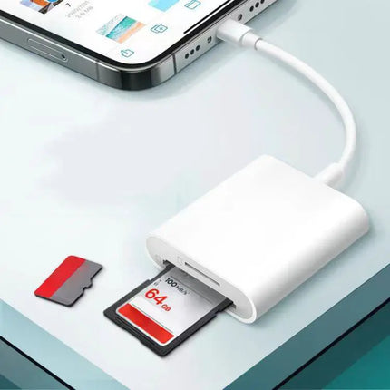 SD and TF Card Reader Adapter for iPhone iPad Photo Transfers