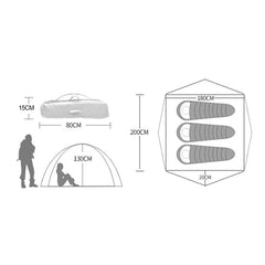 Tienda de campaña automática de fácil instalación para playa y camping para 3 o 4 personas de Desert&amp;Fox