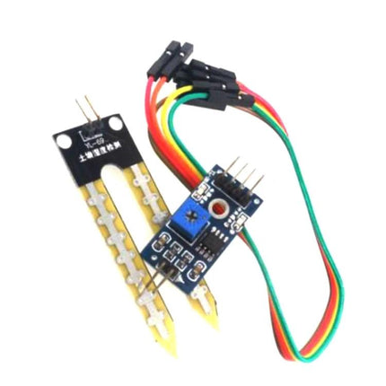 Soil Moisture Hygrometer Sensor for Garden Plant Monitoring - LM393 probe module with wires for pots and raised beds