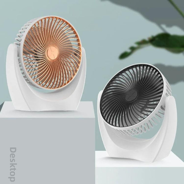 Mini Portable USB Desktop Fan for Home and Dormitory Use - white compact brushless motor desk fan, quiet airflow for study and home office