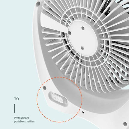 Mini Portable USB Desktop Fan for Home and Dormitory Use - white compact desk fan with brushless motor, quiet airflow and simple USB setup