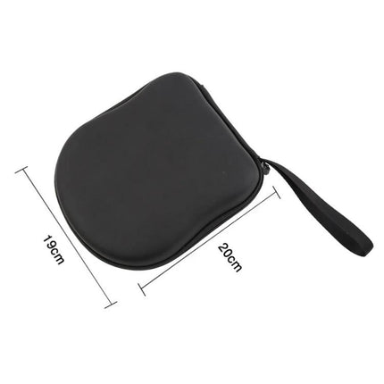 Thumb Piano Case for Safe Everyday Instrument Travel — black EVA zippered protective case with wrist strap, 20x19cm
