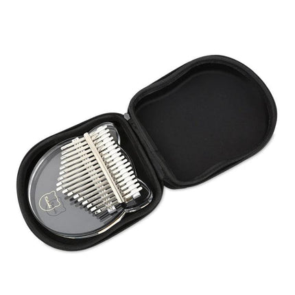 Thumb Piano Case for Safe Everyday Instrument Travel – open EVA protective case holding a kalimba to guard against drops, dust and moisture