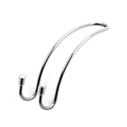 Double-Head Stainless Steel Car Seat Headrest Hook for Bags, Silver - silver double-hook organizer for car headrest, holds bags and groceries