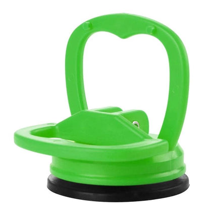 Compact Suction Cup for Home Car Dent Repairs in Daily Use - green single-handle dent puller for glass, ceramics and car panels