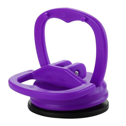 Compact Suction Cup for Home Car Dent Repairs in Daily Use - purple single-hand dent puller and screen lifter tool
