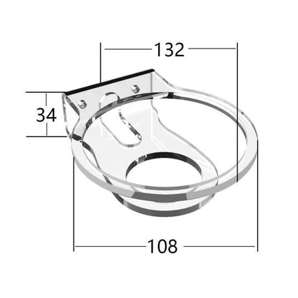 Acrylic HomePod Mini Bracket With Integrated Cable Holder clear acrylic wall-mount bracket with cable slot 132x108mm