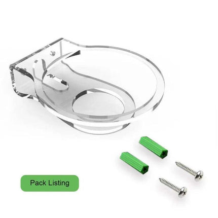 Acrylic HomePod Mini Bracket With Integrated Cable Holder clear counter mount with cable slot and screws included