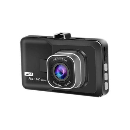 Versatile Black HD Dash Cam for Daily Vehicle Use mounted on windshield, front-facing HD lens showing recording function