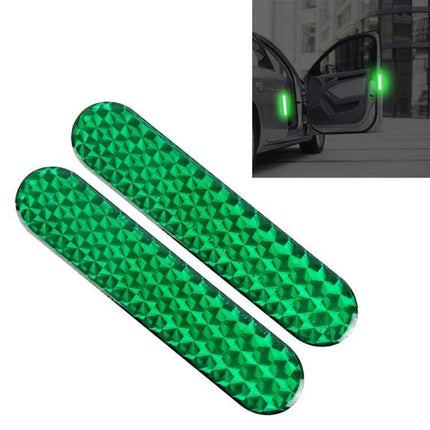 Car Reflective Safety Stickers in Red, Yellow, and Blue for Night Use - green PET door edge reflective strips for increased nighttime visibility