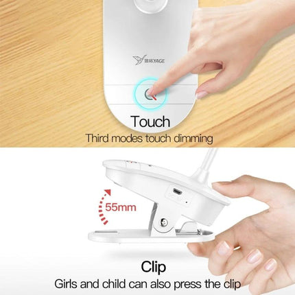 YAGE Clip Lamp for Everyday Home and Office Reading - touch dimming control and 55mm secure clip for desk or bedside use