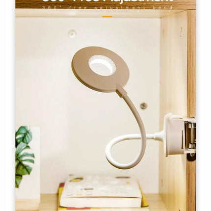 YAGE Clip Lamp for Everyday Home and Office Reading - flexible clip-on desk lamp with 360° adjustable gooseneck over books