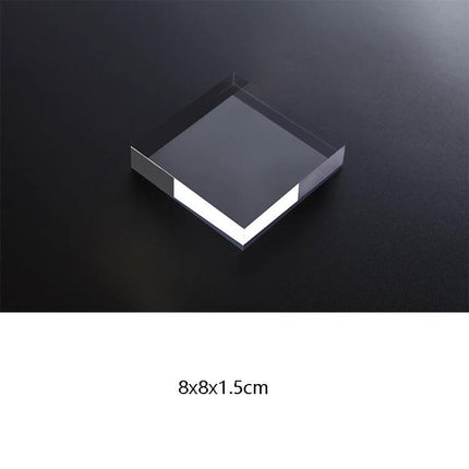 Acrylic Geometric Photo Props for Studio Backgrounds and Ornaments – clear square acrylic prop 8x8x1.5cm for creating depth in studio photography