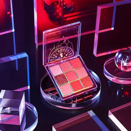 Acrylic Geometric Photo Props for Studio Backgrounds and Ornaments surrounding a makeup palette to create depth and striking studio composition