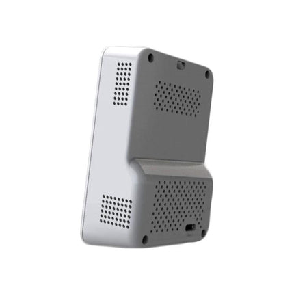 Handheld Air Quality Monitor for Indoor CO2 Detection showing rear vents and USB port on compact handheld device