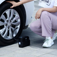 Portable Smart Tire Inflator with Wireless Charging Functionality