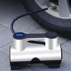 Portable Dual-Power Tire Inflator Pump with Quick Charge and Versatile Applications