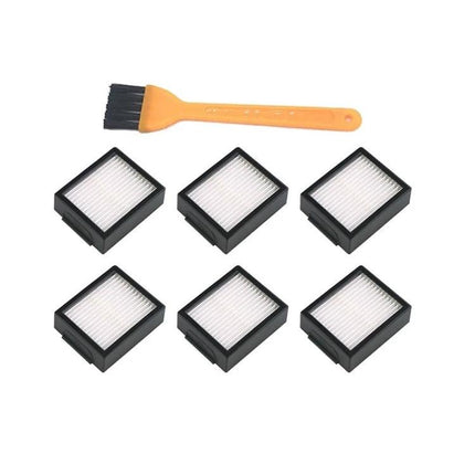 iRobot Compatible Hypa Filter for I7, I7+, E5, and E6 Series - six replacement filters with cleaning brush