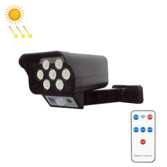 Solar-Powered LED Wall Light with Motion Sensor and Faux Surveillance Camera for Enhanced Security