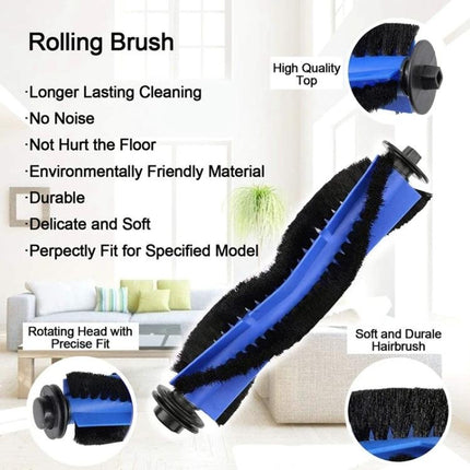 Eufy RoboVac Sweeper Replacement Accessories Kit, 26 Pieces - blue rolling brush replacement with HEPA filter and pet hair cleaning