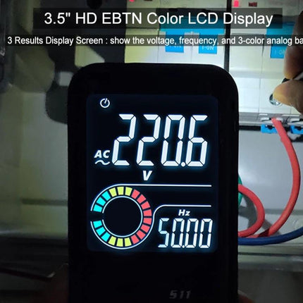 BSIDE S20 Large Screen Multimeter for Electrical Voltage Testing showing 220.6V and 50.00Hz on large color LCD for home and automotive diagnostics