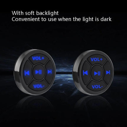 Car Bluetooth Remote Button For Music Playback And Selfies, Silver