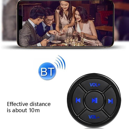 Car Bluetooth Remote Button For Music Playback And Selfies, Silver