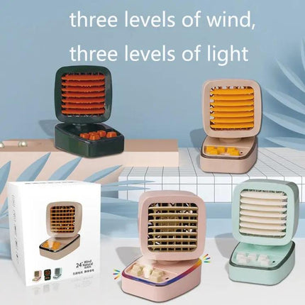 Mini USB Humidifying Desktop Fan For Home And Office Use