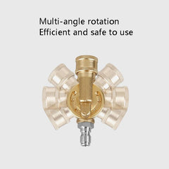 Accesorios para máquina de limpieza a alta presión Cabezal de cepillo giratorio de 240 grados Junta viva de 1/4"