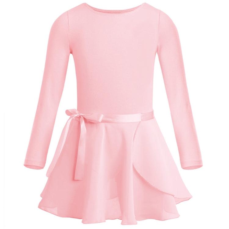 Girls Long-Sleeve Cotton Dance Training Outfit for Spring and Summer