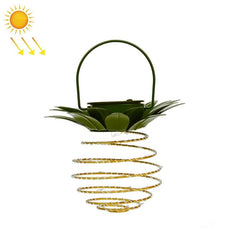 Pineapple Shaped Solar Lanterns with Wrought Iron Design - LED Outdoor String Lights for Garden Decoration