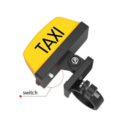 Motorcycle Helmet LED Warning Light With Bright Strobe compact ABS taxi-style yellow strobe with mounting clamp and on/off switch
