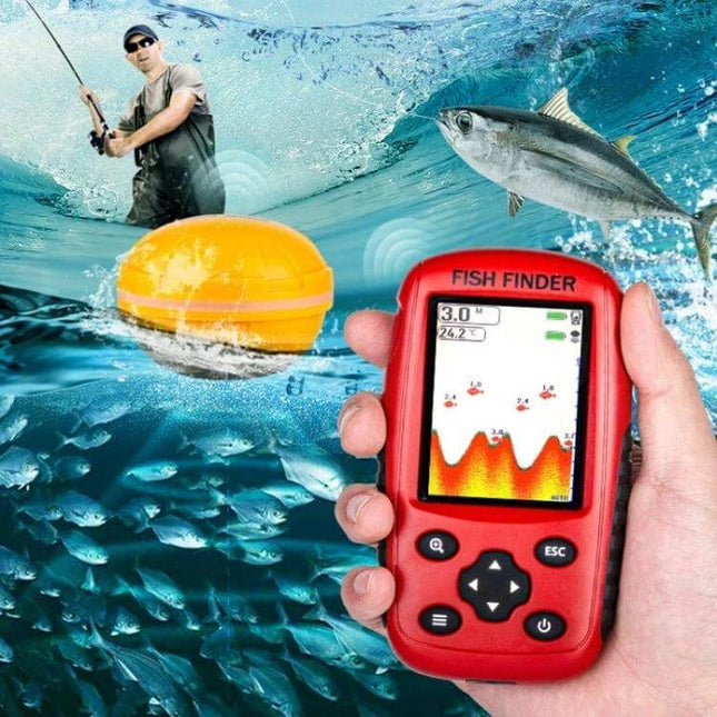 Fish Finder With 2.6 Inch Color HD Screen For Freshwater Fishing - compact 2.6" display, 0.6–50m depth, 120kHz sonar for kayaks and small boats