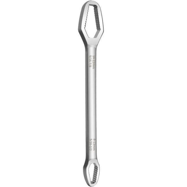 Plum Wrench Double Headed Self Tightening Tool For Home Repairs polished chrome double-ended metric wrench protecting threads