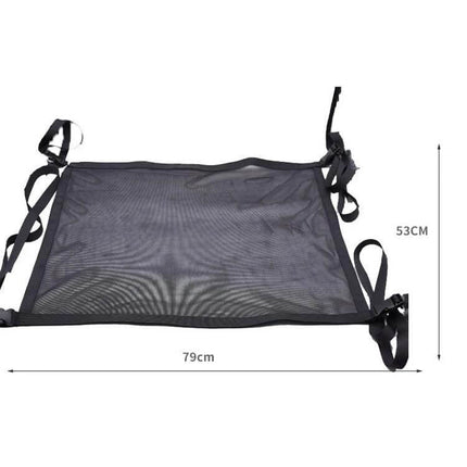Car Storage Pocket With Breathable Mesh For Roof Or Seat - black mesh organizer 79cm x 53cm with straps for car roof or back seat