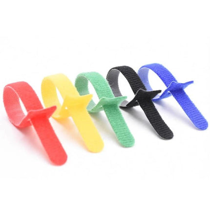 60 Pack T Shaped Cable Organizer Belts Nylon Winder Buckles 15 20 30 cm - multicolor nylon hook and loop cable ties for earphones, USB and network cables