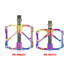 Vibrant PROMEND CNC Aluminum Alloy Bicycle Pedals with Three Peilin Bearings - 1 Pair